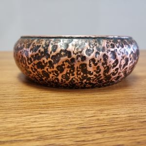 Vintage West Bend Solid Copper Round Planter Bowl MCM